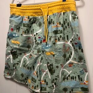 Handmade park map shorts L